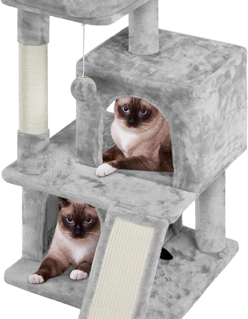 Load image into Gallery viewer, 36In Cat Tree Cat Tower Play House Climber Stand Furniture with Scratching Post, Plush Perch, Dangling Ball, Two Condo and Ramp, Suit for Kittens, Cats and Pet
