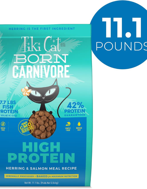 Load image into Gallery viewer, Tiki Cat Born Carnivore High Protein Dry Cat Food, Herring &amp; Salmon Meal, 11.1 Lbs. Bag
