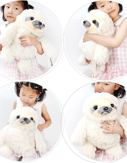 Load image into Gallery viewer, Cute Sloth Stuffed Animal Toy,Small Plush Sloth Tedy Bear Stuffed Animal Toys for Kids Birthday Gift Baby Doll (Ivory,15.7 Inches)
