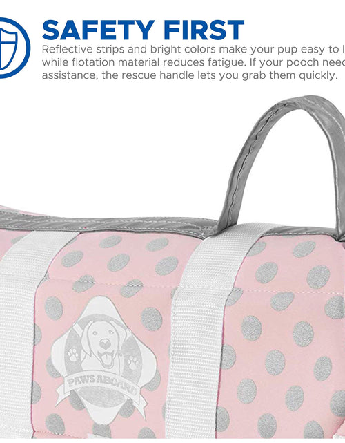 Load image into Gallery viewer, Dog Life Jacket - Keep Your Canine Safe with a Neoprene Life Vest - Designer Life Jackets - Perfect for Swimming and Boating - Pink/Silver Xx-Small
