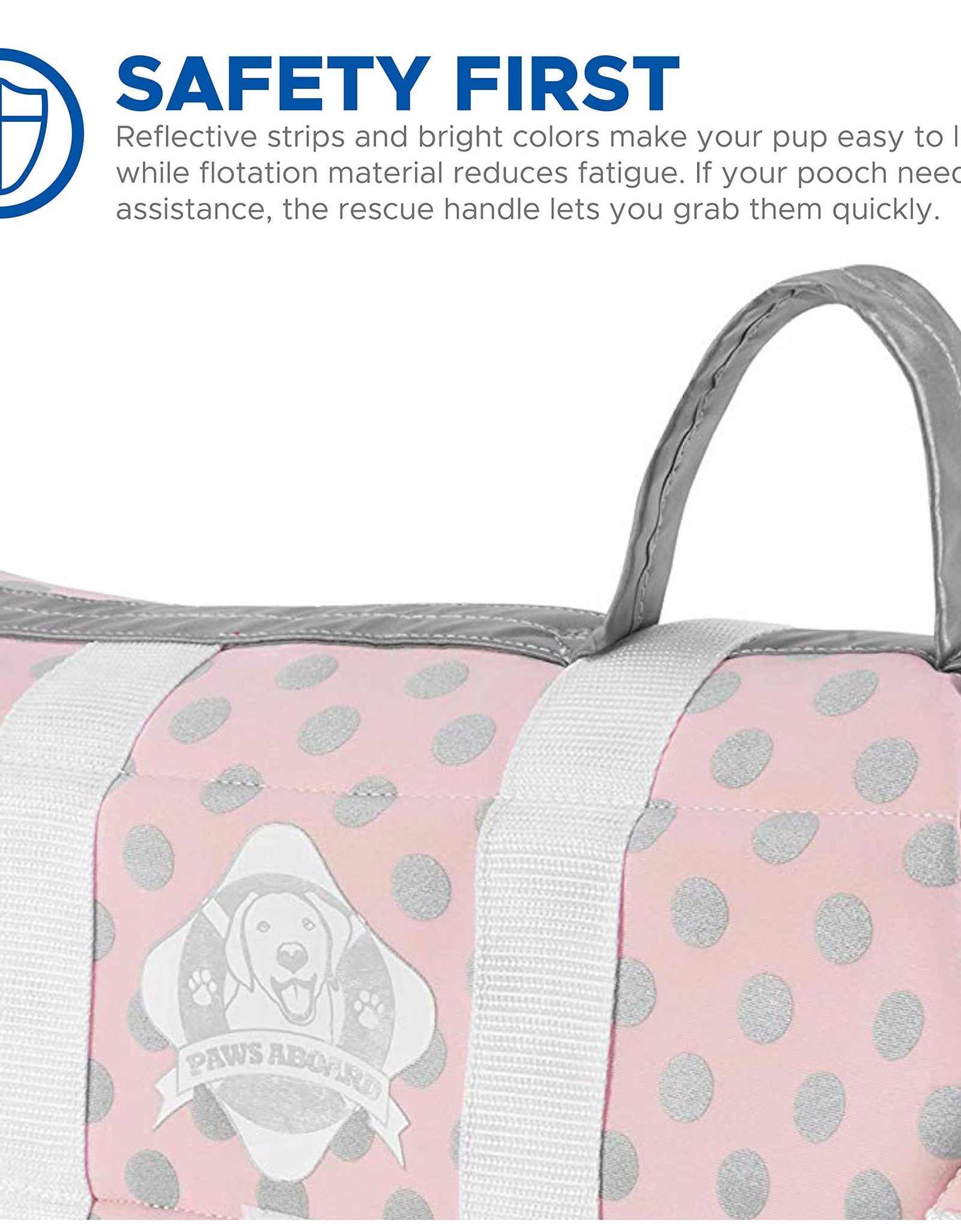 Dog Life Jacket - Keep Your Canine Safe with a Neoprene Life Vest - Designer Life Jackets - Perfect for Swimming and Boating - Pink/Silver Xx-Small