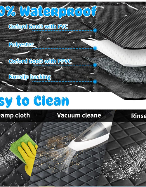Load image into Gallery viewer, 6-In-1 Dog Car Seat Cover for Back Seat, Waterproof Dog Car Hammock 40/60 Split Dog Seat Cover with Mesh Window and Side Flap Pets Car Seat Protector Dog Backseat Cover for Car, SUV, Truck
