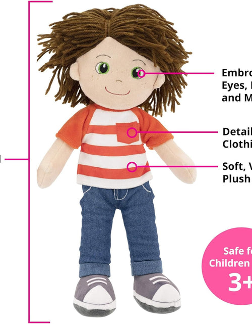 Load image into Gallery viewer, 14" Soft Rag Doll for Boys - Ollie | Soft and Cuddly | Quality Embroidered | Plush Baby Toy | Baby'S First Cuddle Buddy | for Babies, Children, Toddlers, Kids of All Ages
