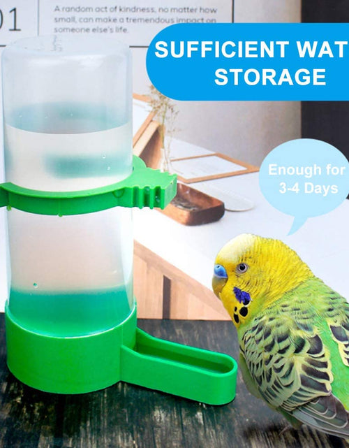 Load image into Gallery viewer, Bird Feeder, Bird Water Dispenser for Cage,  2PCS Automatic Bird Water Feeder with 1PCS Food Feeder for Cage Pet Parrot Budgie Lovebirds Cockatiel (2Pcs 90Ml + 1Pcs 150Ml)
