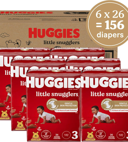 Little Snugglers, Baby Diapers Size 3, 156 Ct