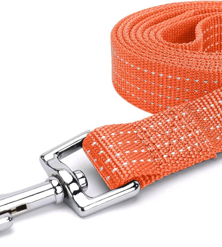 Pet Puppy Leash Reflective Dog Leash Comfortable Handle Highly Reflective Threads Heavy Duty Dog Training Leash Available as a 6 Ft Dog Leash or 4 Ft Dog Leash