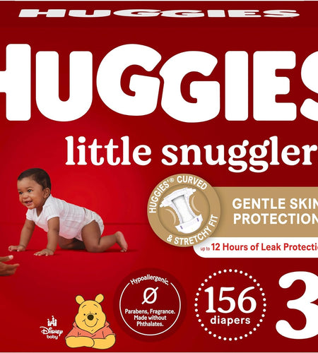 Little Snugglers, Baby Diapers Size 3, 156 Ct