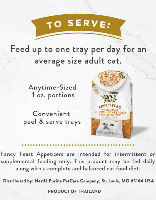 Load image into Gallery viewer, Purina  Appetizers Adult Gourmet Wet Cat Food Complement
